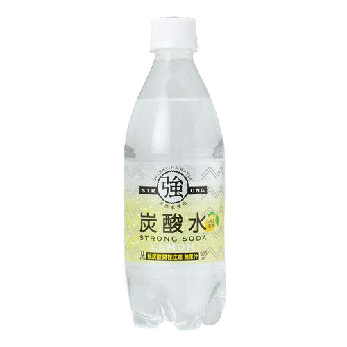 賞味期限2026年8月 友桝飲料 強炭酸水レモン 炭酸水 500ml 24本