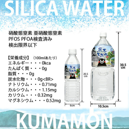 くまモン シリカ天然水 選べる サイズ 本数 ラベルあり・なし シリカ 軟水 国産