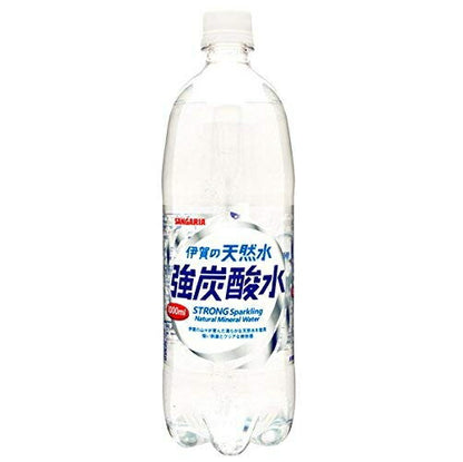 サンガリア 強炭酸 伊賀の天然水 強炭酸水 プレーン 炭酸水 1000ml 12本