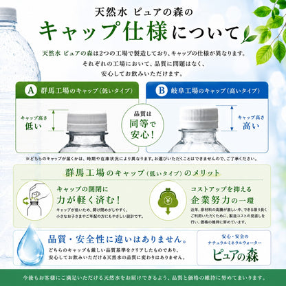 ラベルレス 国産 ピュアの森 水 500ml 48本