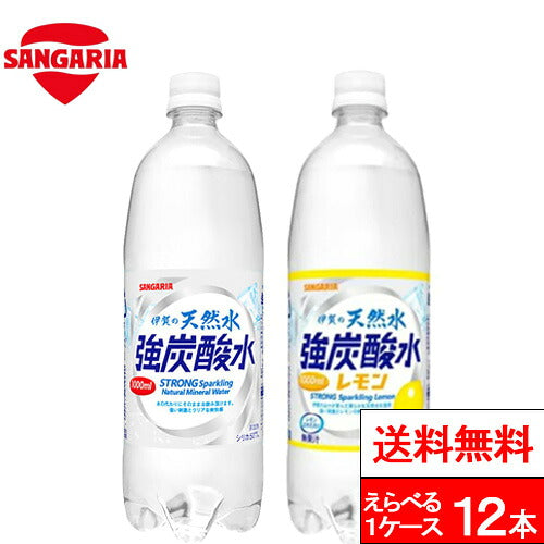 強炭酸 伊賀の天然水 炭酸水 選べる 炭酸水 1000ml 12本