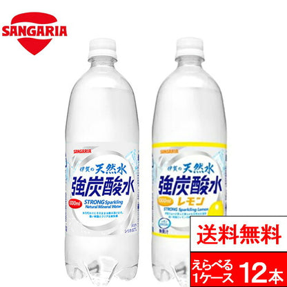 強炭酸 伊賀の天然水 炭酸水 選べる 炭酸水 1000ml 12本