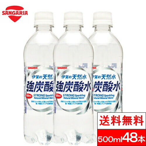 伊賀の天然水 強炭酸水 プレーン 炭酸水 500ml 48本