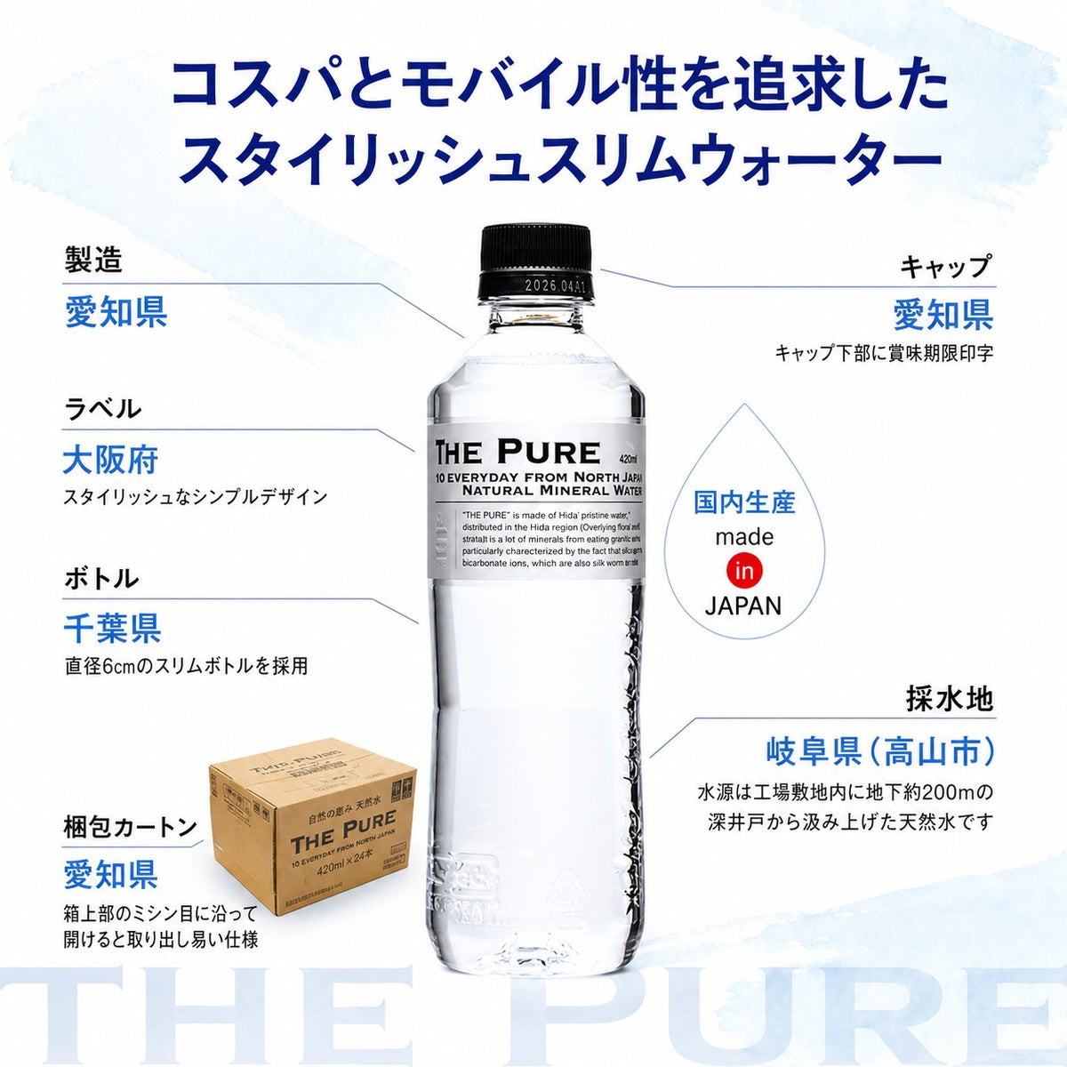 ラベルレス THE PURE 420ml×42本