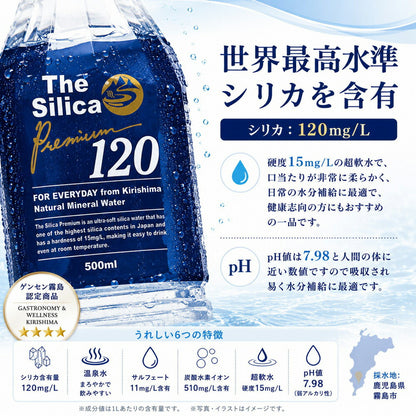 温泉水 The Silica Premium120 500ml 24本
