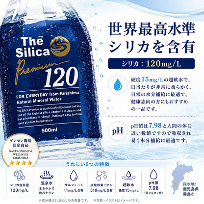 温泉水 The Silica Premium120 500ml 2ケース