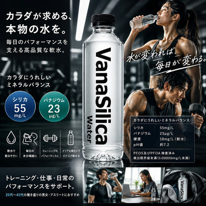 天然水 VanaSilica Water バナシリカウォーター 550ml 48本