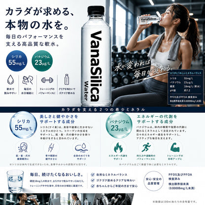 天然水 VanaSilica Water バナシリカウォーター 550ml 48本