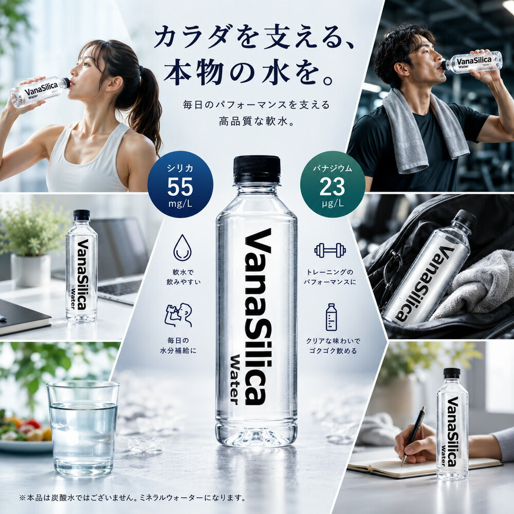 天然水 VanaSilica Water バナシリカウォーター 550ml 24本