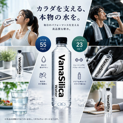天然水 VanaSilica Water バナシリカウォーター 550ml 24本